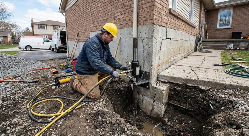 Sinking Foundation Repair in Bayville, NY