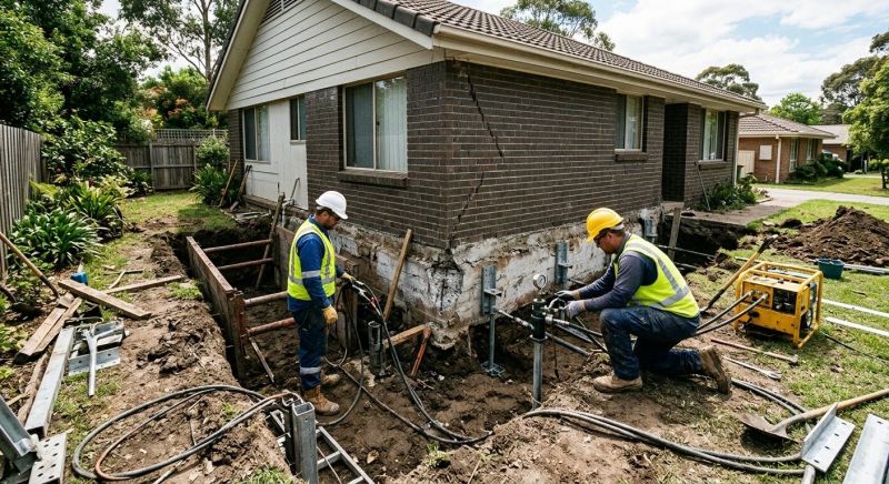 Sinking Foundation Repair in Irvington, NY