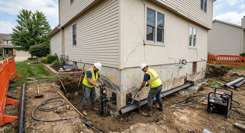 Sinking Foundation Repair in Livingston, NJ